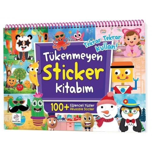 Yükselen Zeka Tükenmeyen Sticker Kitabım - Eğlenceli Yüzler